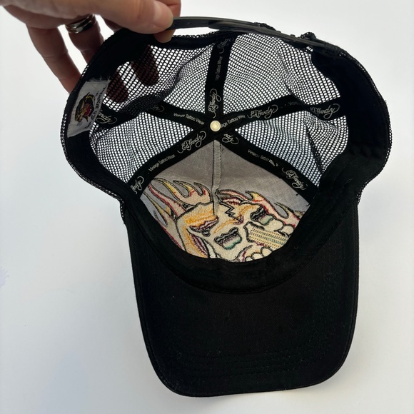 Ed Hardy Embroidered Skull Trucker Cap - Unisex - Picture 9 of 10